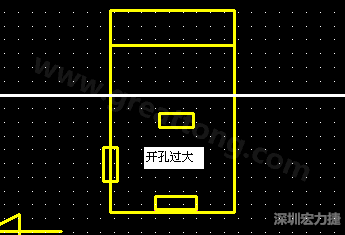 PCB設(shè)計(jì)時(shí)后焊元件焊盤開(kāi)孔過(guò)大容易使焊錫流進(jìn)插座造成短路。