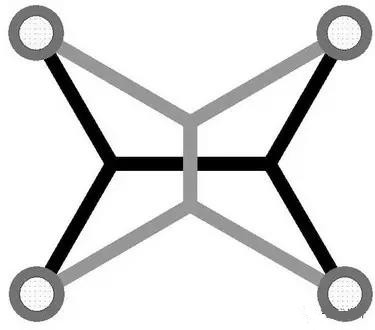 灰色Steiner樹不是最優(yōu)的，但黑色Steiner樹是最優(yōu)的。